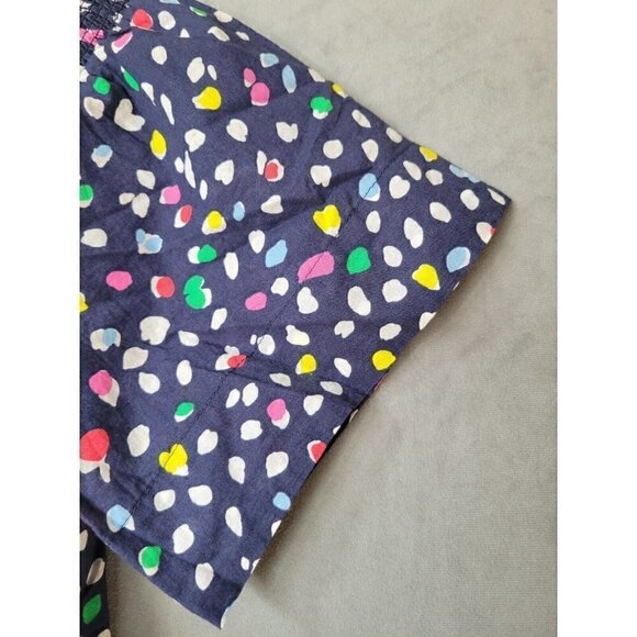 J. Crew Womens 6 Off The Shoulder Top in Ratti Happy Cat Multicolored Polka Dot - Picture 11 of 16